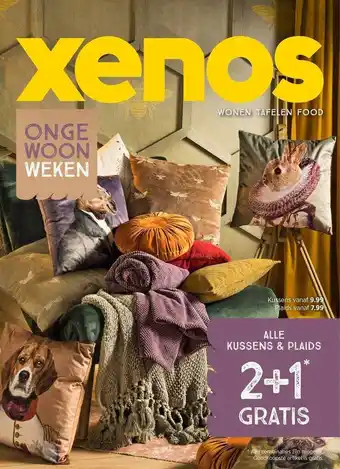 Xenos Alles kussens & plaids 2+1 gratis aanbieding