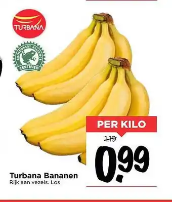 Vomar Voordeelmarkt Turbana Bananen aanbieding