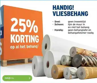 GAMMA Op al het behang 25% korting aanbieding