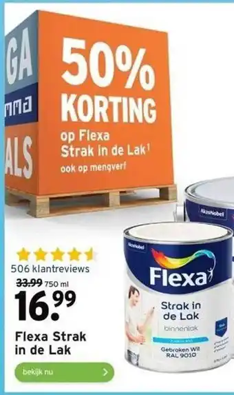 GAMMA Flexa strak in de lak 50% korting aanbieding