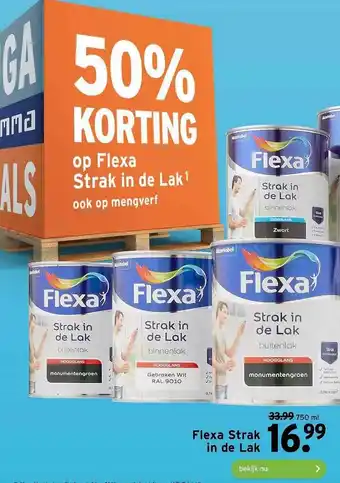 GAMMA Flexa strak in de lak 50% korting aanbieding