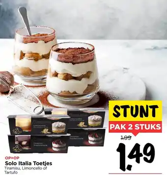 Vomar Voordeelmarkt Solo Italia Toetjes aanbieding