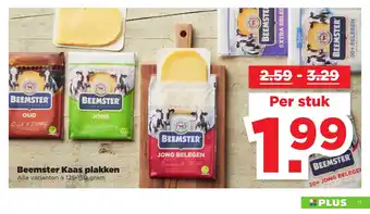 PLUS Beemster Kaas plakken Alle varianten a 125-150 gram per stuk aanbieding