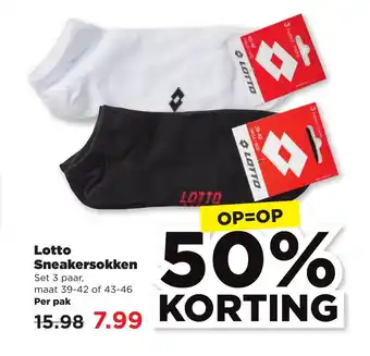 PLUS Lotto Sneakersokken per pak aanbieding