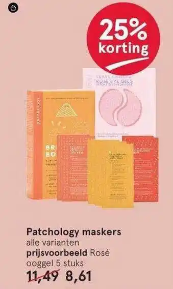 Etos Patchology maskers 25% korting aanbieding