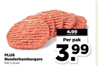 PLUS Plus runderhamburgers aanbieding