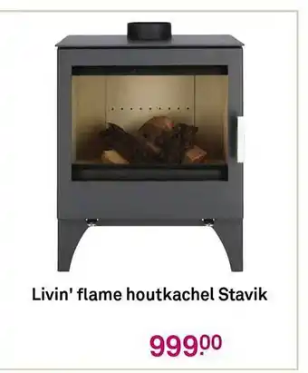 Karwei Livin' flame houtkachel stavik aanbieding