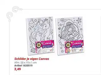 Lobbes Schilder je eigen canvas aanbieding