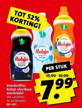 Boni Voordeelfles robijn vloeibaar wasmiddel tot 52% korting aanbieding