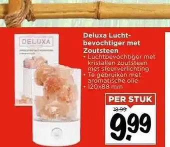 Vomar Voordeelmarkt Deluxa luchtbevochtiger met zoutsteen aanbieding