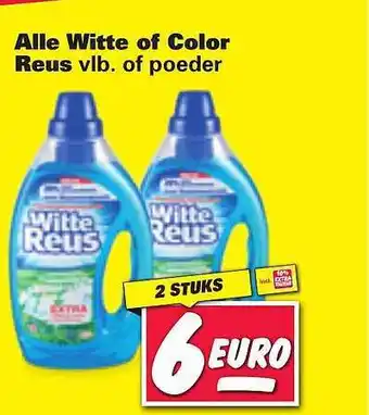 Nettorama Alle witte of color reus vlb. of poeder aanbieding