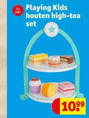 Kruidvat Playing kids houten high-tea aanbieding