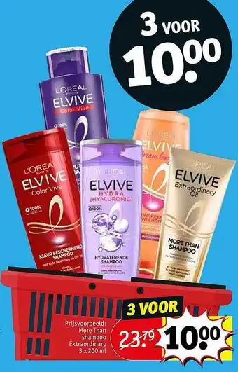 Kruidvat L'oréal elvive more than shampoo extraordinary aanbieding