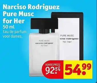 Kruidvat Narciso rodriguez pure musc for her 50 ml aanbieding