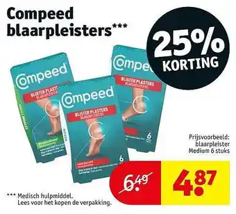 Kruidvat Compeed blaarpleisters 25% korting aanbieding