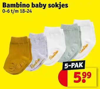 Kruidvat Bambino baby sokjes aanbieding