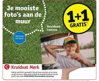 Kruidvat Kruidvat canvas 1+1 gratis aanbieding