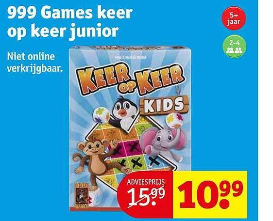 999 games keer op keer junior aanbieding bij Kruidvat