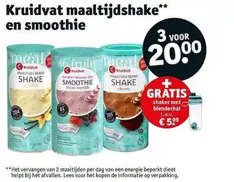 Kruidvat Kruidvat maaltijdshake en smoothie aanbieding