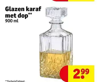 Kruidvat Glazen karaf met dop aanbieding