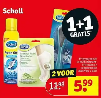 Kruidvat Scholl 1+1 gratis aanbieding