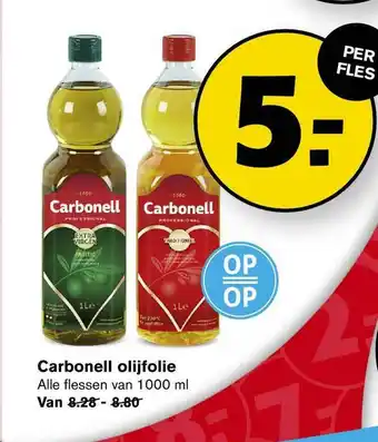 Hoogvliet Carbonell olijfolie 1000 ml aanbieding