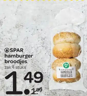 Spar Spar Hamburger broodjes aanbieding