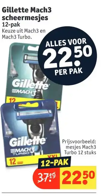 Kruidvat Gillette Mach3 scheermesies aanbieding