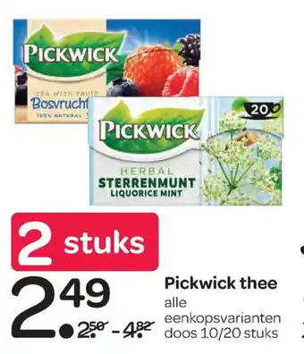 Spar Pickwick thee 2*10/20st aanbieding