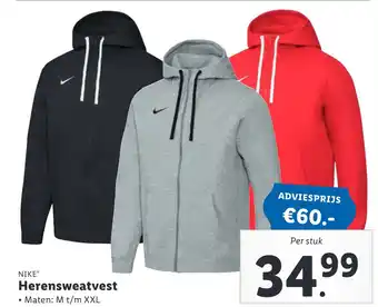 Lidl Nike Herensweatvest aanbieding