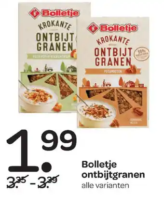 Spar Bolletje ontbijtgranen aanbieding