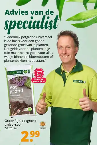 GroenRijk GroenRijk potgrond universeel aanbieding