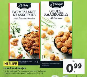 Lidl Luxe kaaskoekjes 75g aanbieding