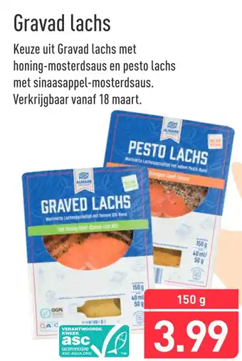 ALDI Gravad lachs 150g aanbieding