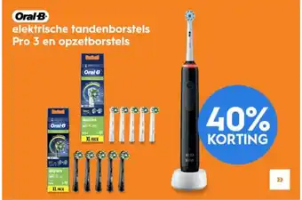 Blokker 40% korting op oral-b pro 3 collectie + 5ct opzetborstels aanbieding