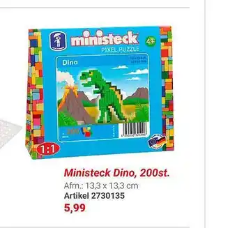 Lobbes Ministeck dino, 200st. aanbieding