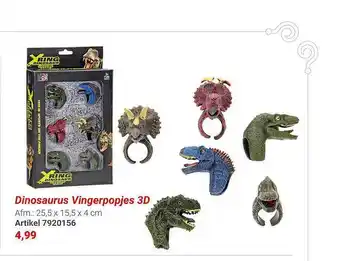 Lobbes Dinosaurus vingerpopjes 3d aanbieding