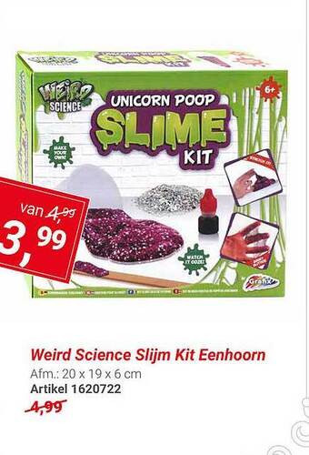 Lobbes Weird science slijm kit eenhoorn aanbieding