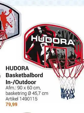 Lobbes Hudora basketbalbord in--outdoor aanbieding