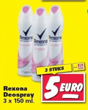 Nettorama Rexona deospray 3x150ML aanbieding