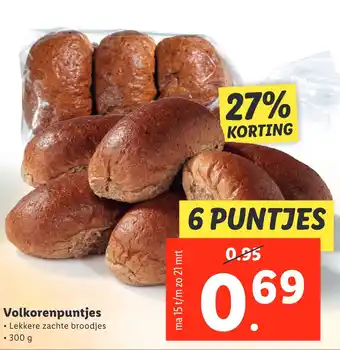 Lidl Volkorenpuntjes 300g aanbieding