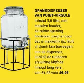 Drankdispenser Van Point-Virgule aanbieding bij Nijhof