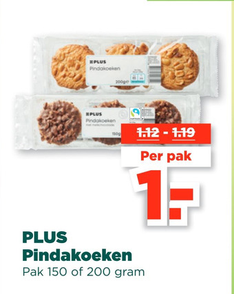PLUS Plus pindakoeken aanbieding