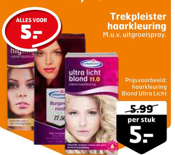 Trekpleister Trekpleister haarkleuring aanbieding