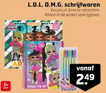 Trekpleister L.o.l.o.m.g. schrijfwaren aanbieding