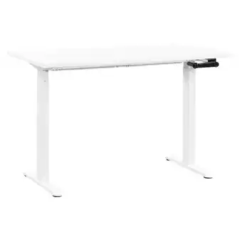 Leen Bakker Bureau homeworx zit/sta handmatig verstelbaar – wit/wit - 75/118x120x70 cm aanbieding