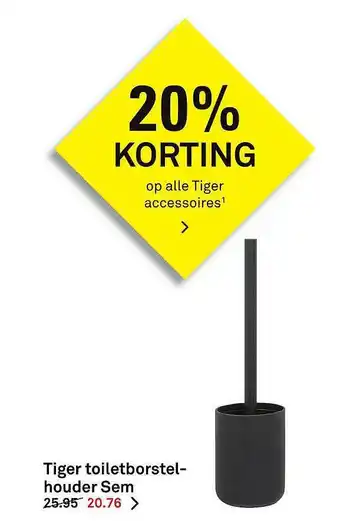 Karwei Tiger Toiletborstelhouder Sem 20% Korting aanbieding