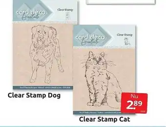 Boekenvoordeel Clear stamp dog of clear stamp cat aanbieding