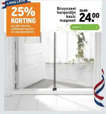 GAMMA Bruynzeel Horgordijn Basic Magneet 25% Korting aanbieding