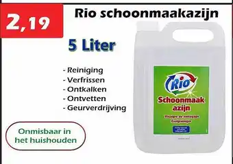 iTEK Rio schoonmaakazijn 5 liter aanbieding